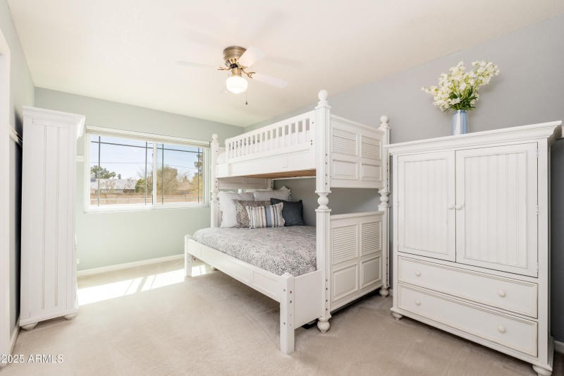 14' L x 10' W Middle Bedroom east side