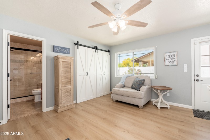 Attached bath and new barn doors- 37