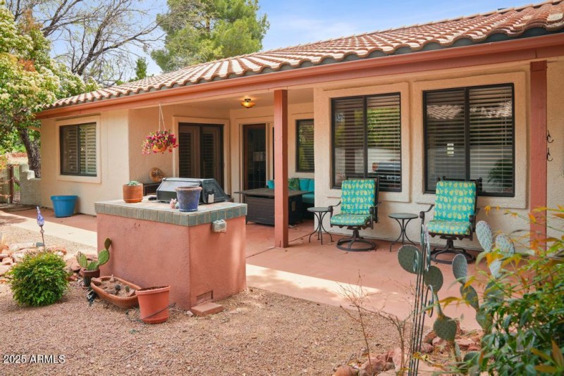 Covered Patio in Backyard
