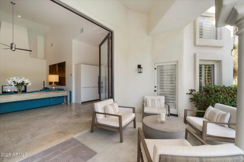 Patio off Family Room with doors open