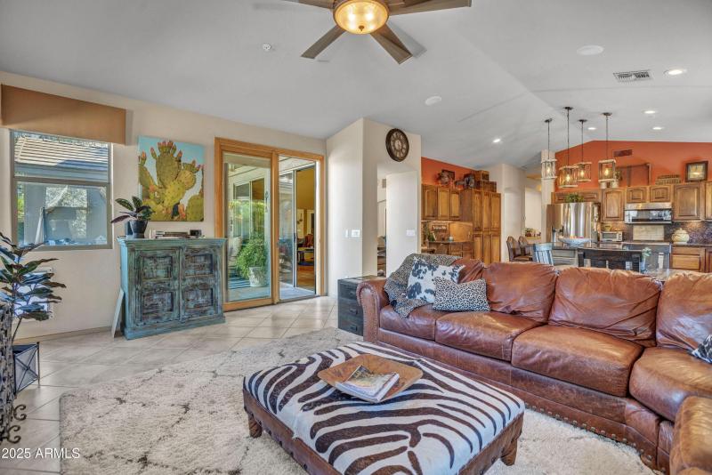 Great room and kitchen area