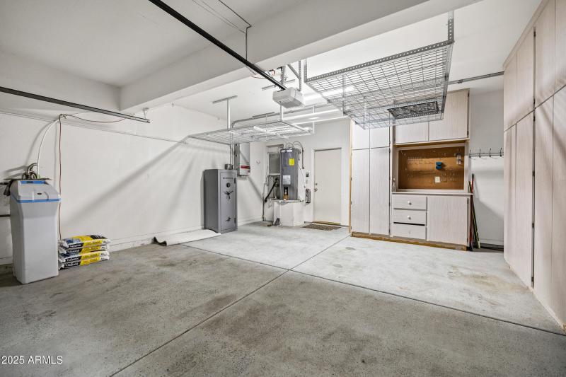 Garage w/ Built-In Cabinets