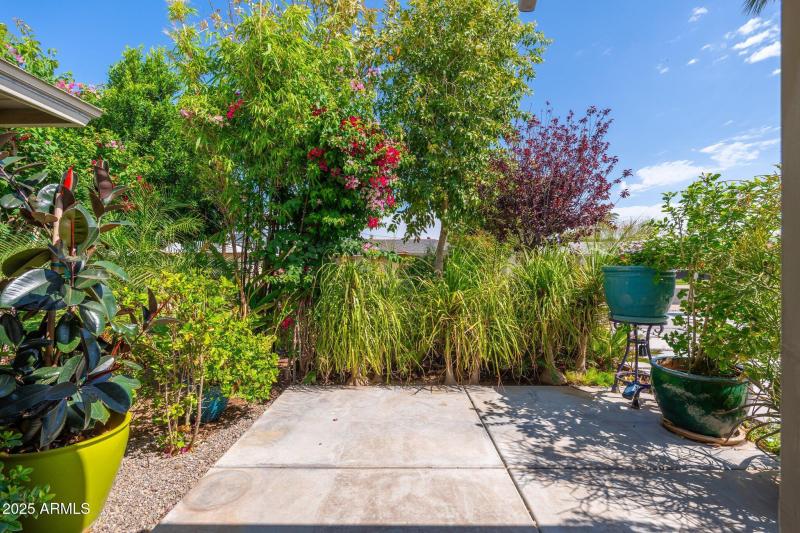 Hidden front patio