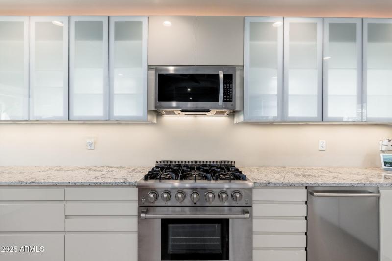 Opaque glass doors