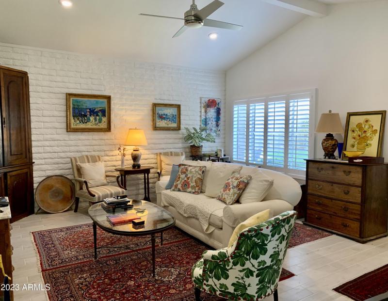 Vaulted Ceiling in Living Room