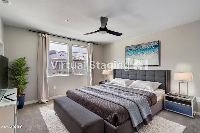 Primary bedroom - staged