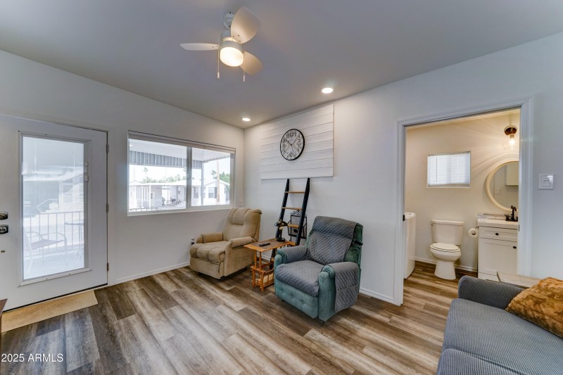 .5 bath and laundry off AZ room