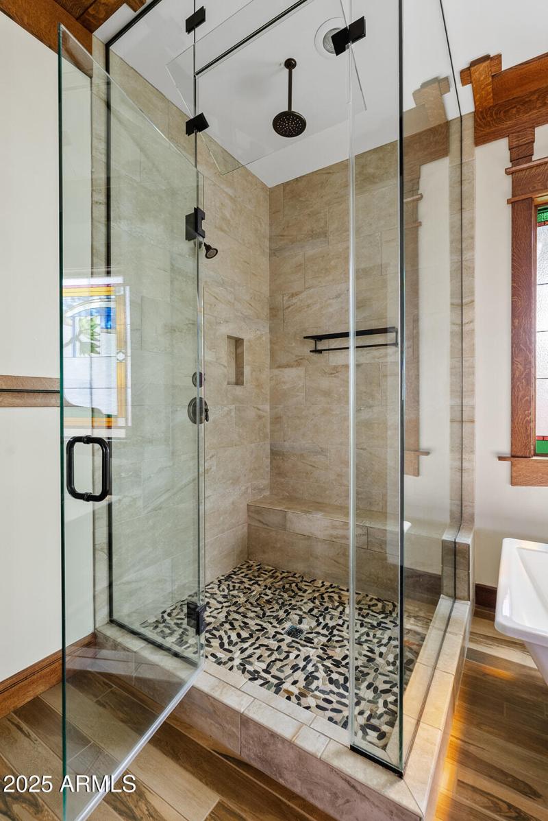 Walk-In Shower with Custom Tile
