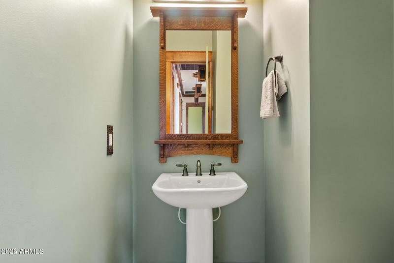 Designer Half Bath with Pedestal Sink