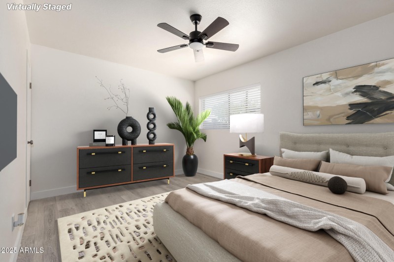 PRIMARY BEDROOM VIRTUALLY STAGED