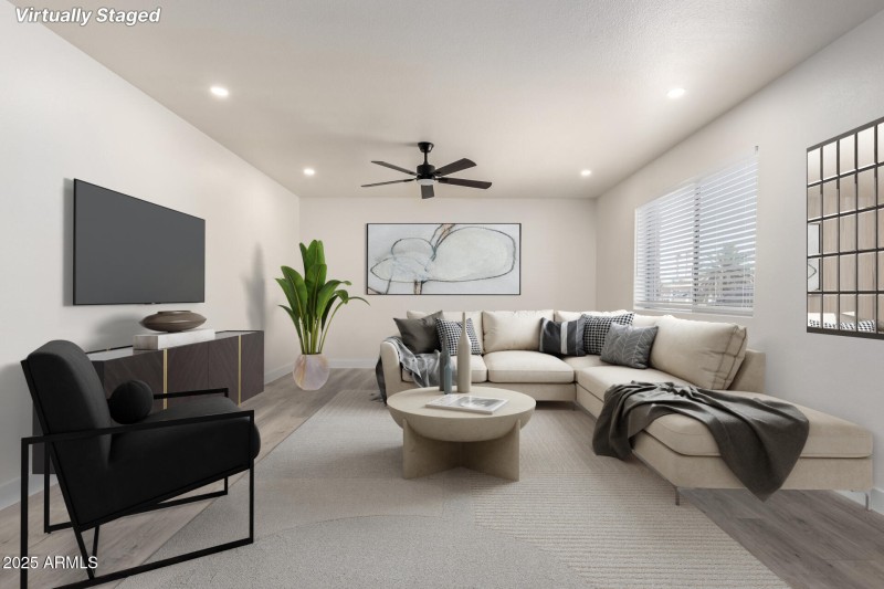 LIVING ROOM VIRTUALLY STAGED