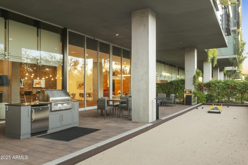 Bocci & Outside BBQ area