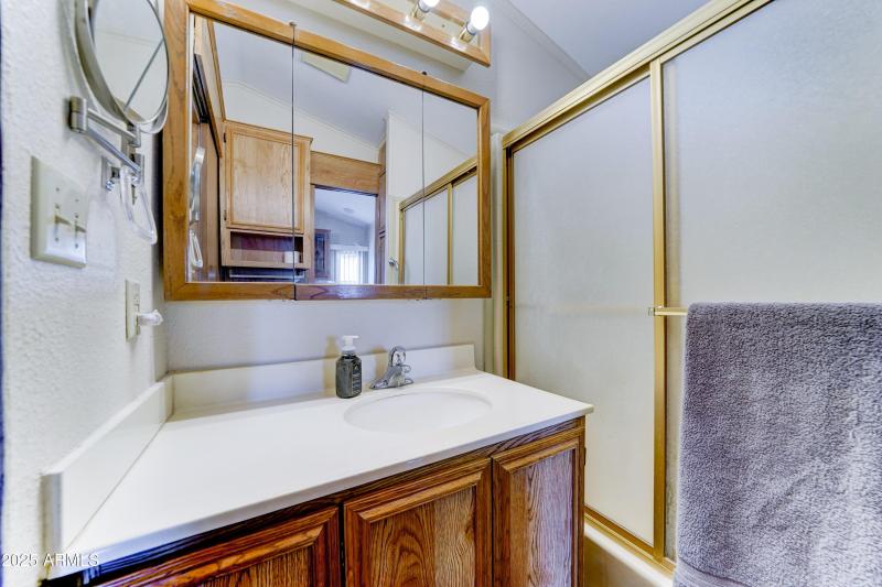 Counter space and bathtub