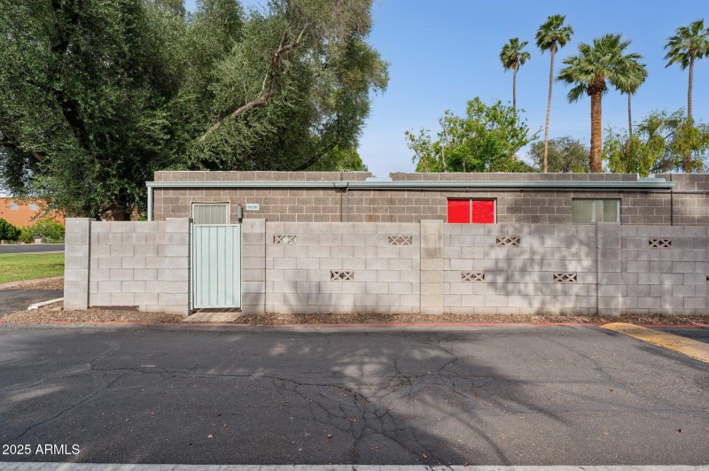 Access to rear yard near parking
