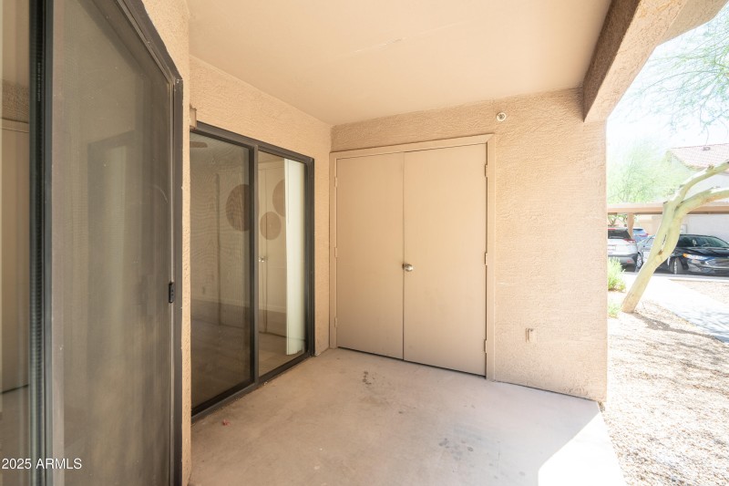 back patio and utility room