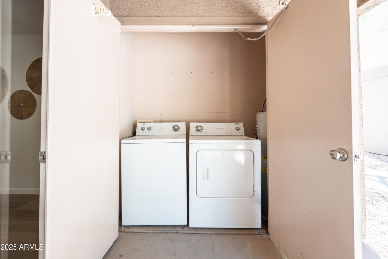 back patio and utility room