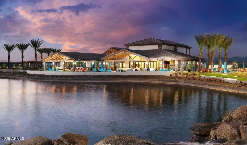 049 Evening view of clubhouse at Asante