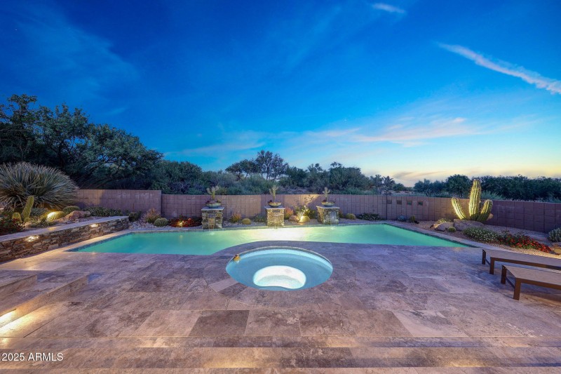 Pool and Patio at Twilight