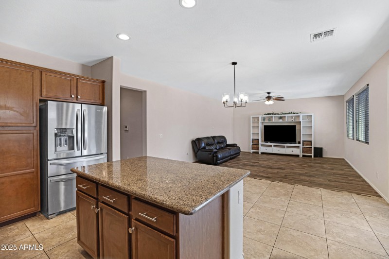 View of great room from kitchen