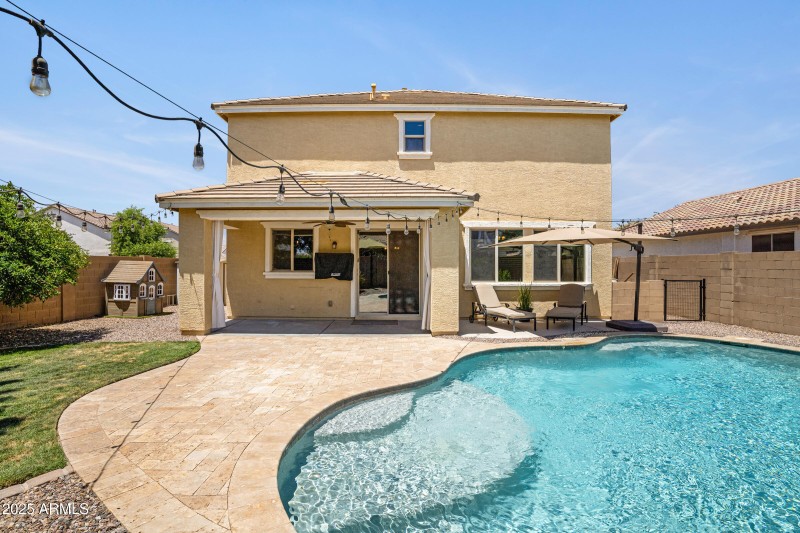 Back yard looking west