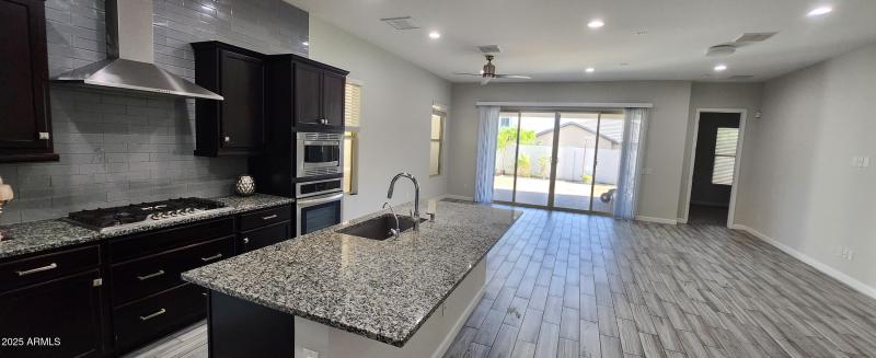 Open Kitchen with living room