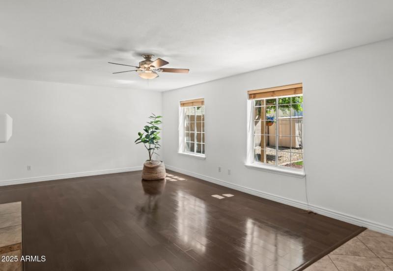 Back livign from kitchen