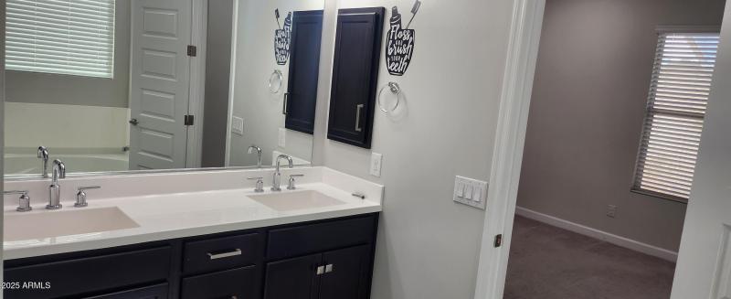 Master bathroom Dual Sink
