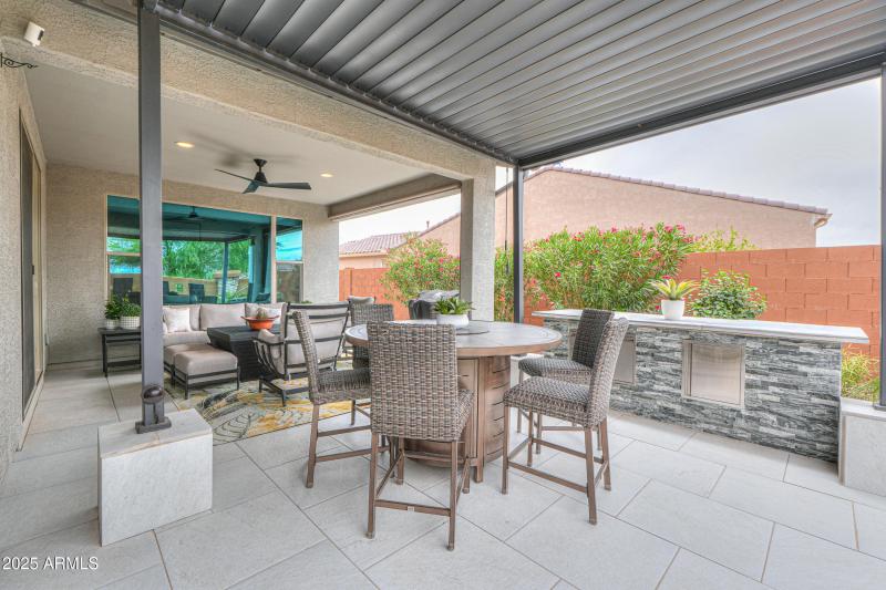 Tile BBQ prep island