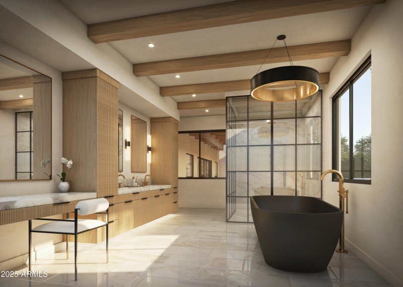 Primary bathroom rendering