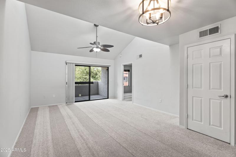 Living Area W/ Vaulted Ceiling