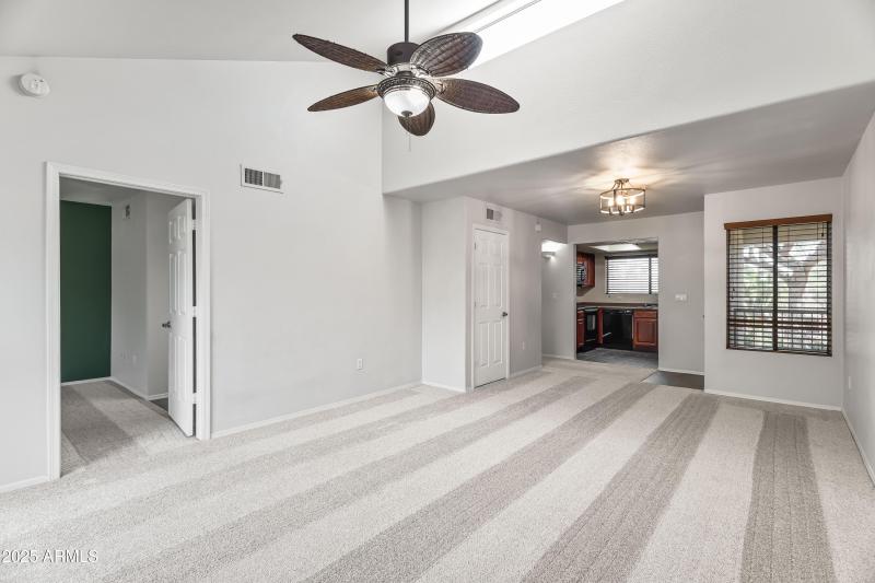 Living Area W/ Vaulted Ceiling