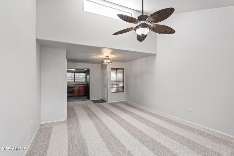 Living Area W/ Vaulted Ceiling