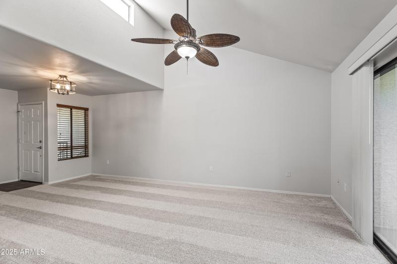 Living Area W/ Vaulted Ceiling