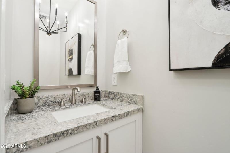 Powder Bath off family room