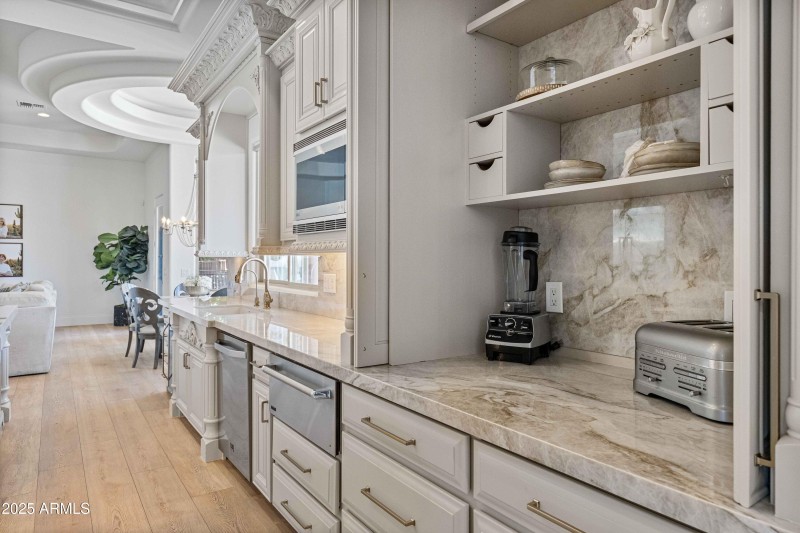 Appliance Garage with Cabinet Fronts