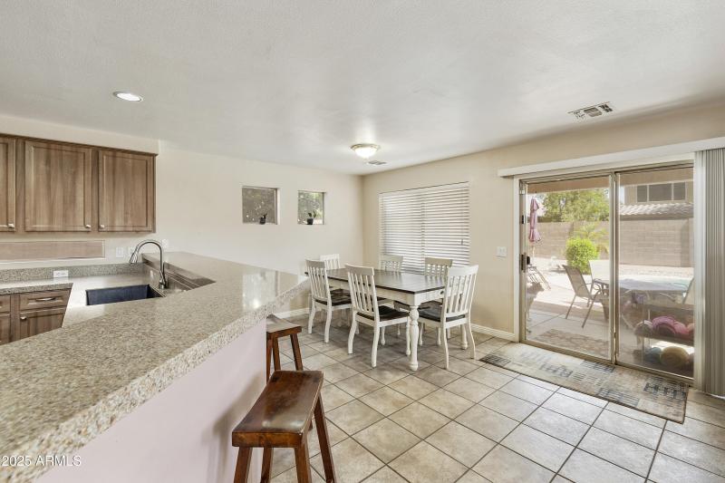 Eat-in kitchen with patio access