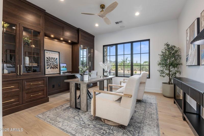Office with gorgeous built ins