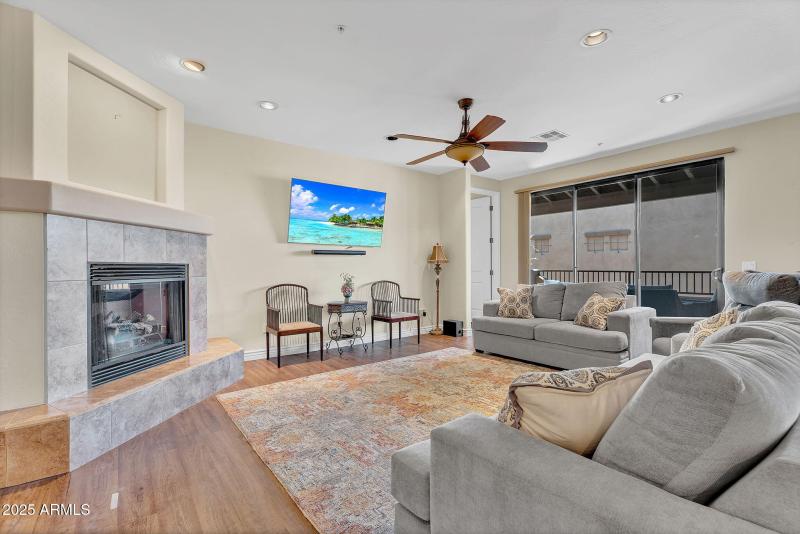 Living Room and Fireplace