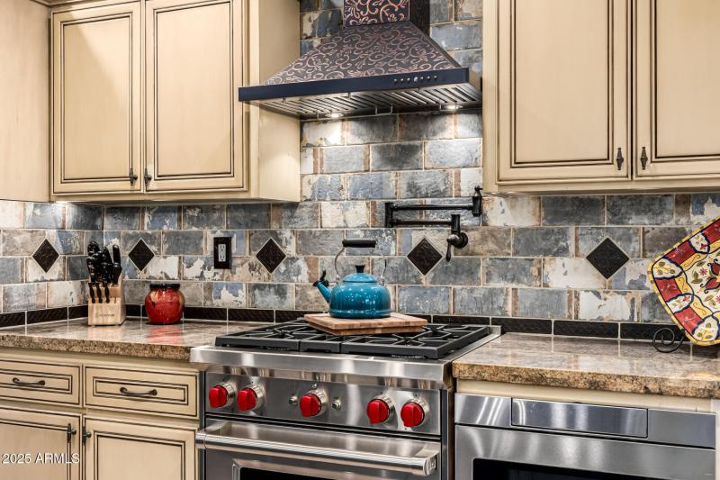 Wolf range and custom hood