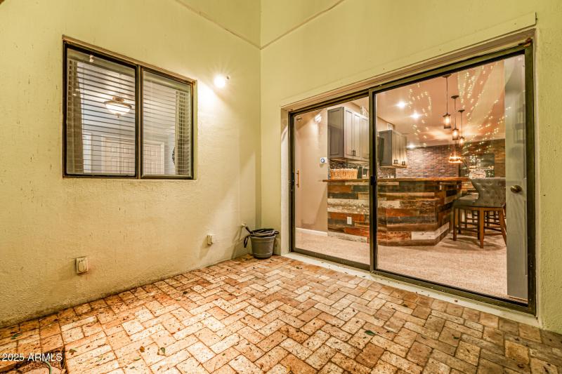 Patio off basement area