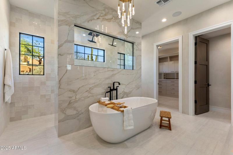 Primary bathtub and shower