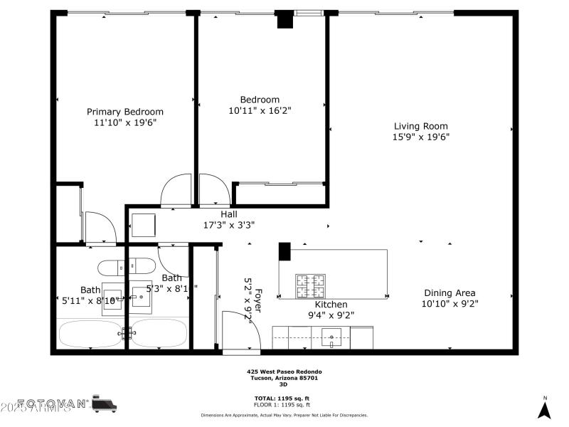 425 West Paseo 3D Floorplan