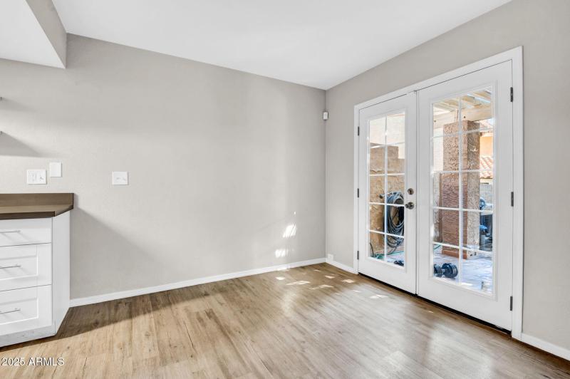 French Doors to the backyard