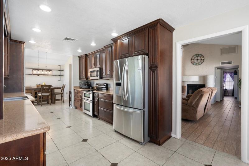 Great room view from eat-in kitchen