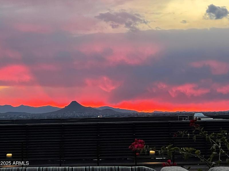 Sunset over mountains