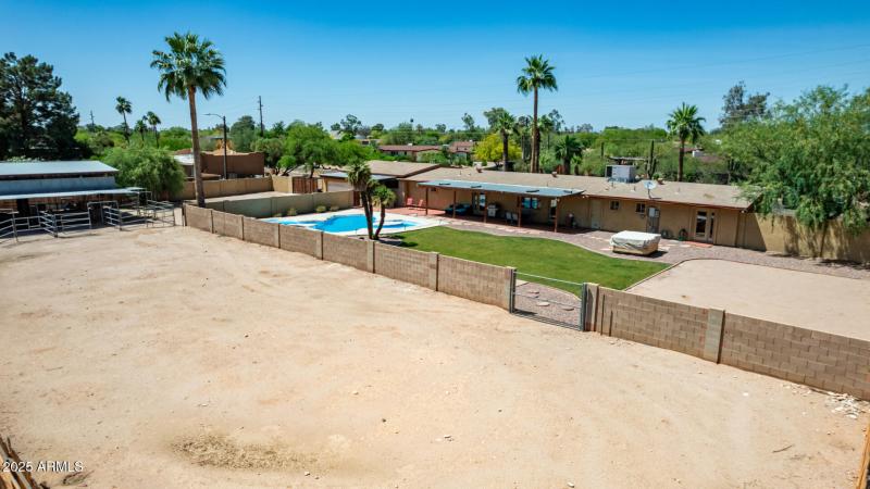 Backyard + Horse Barn Area