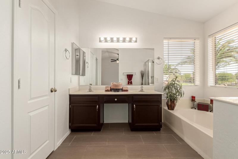 Dual Sink Spa-Like Bathroom