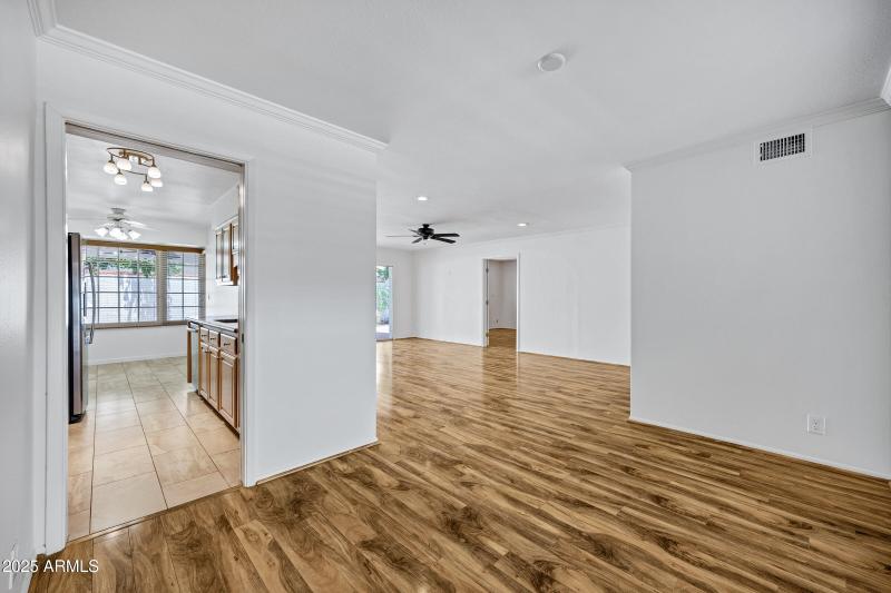 Dining, Kitchen, and Living Area