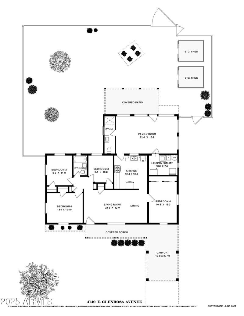 4140 E Glenrosa Ave -floorplan