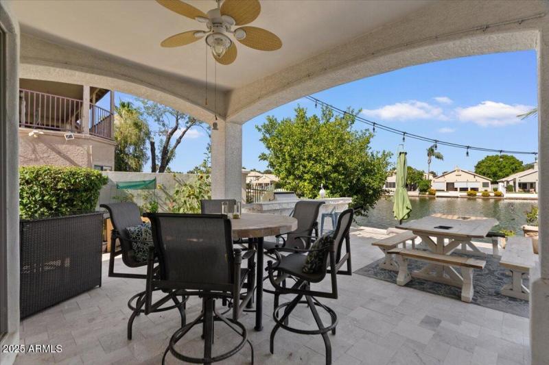 Covered outdoor entertaining area